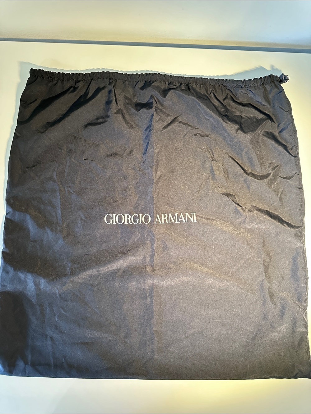 Giorgio Armani Black Logo Drawstring Dust Bag